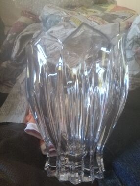 Clear Crystal Glass Decorative Vase - Home Accents
